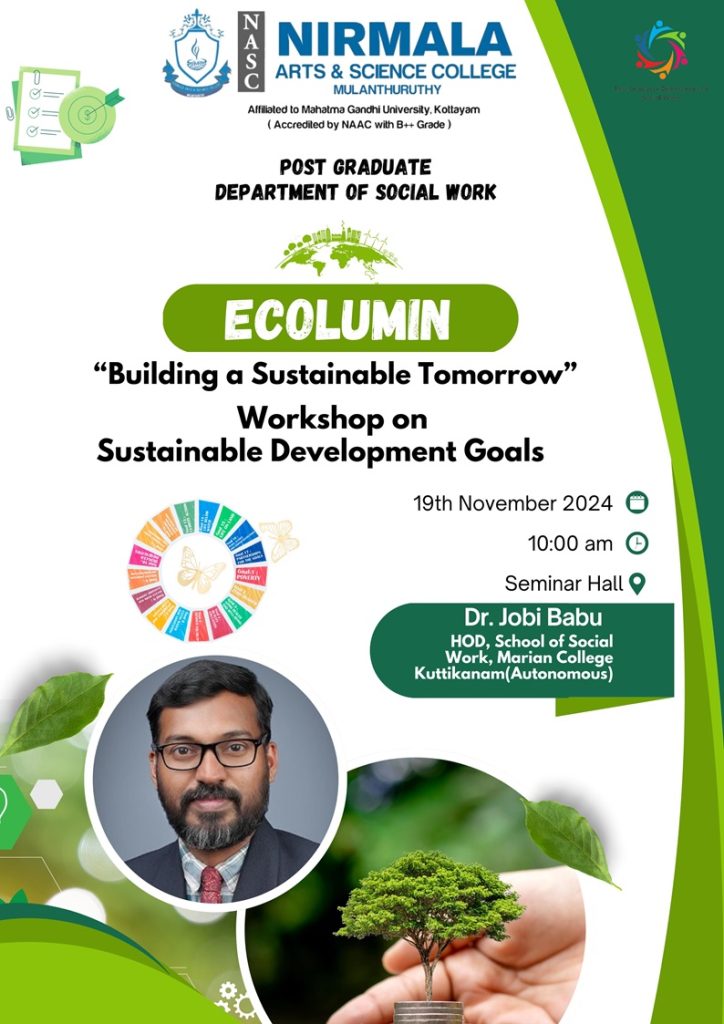 ECOLUMIN: “Building a Sustainable Tomorrow”  Workshop on Sustainable Development Goals