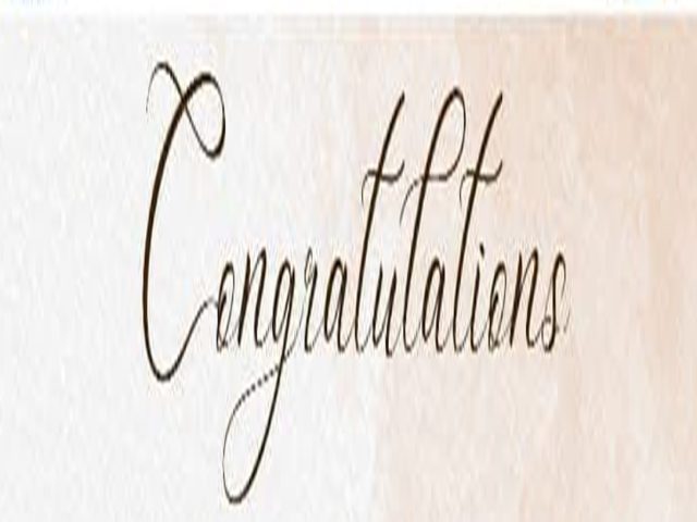 Congratulations